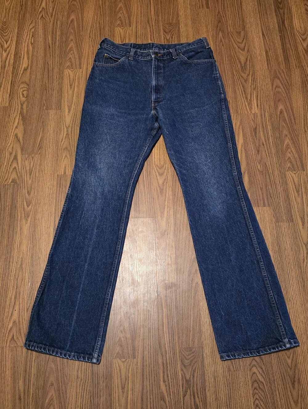 VTG C.W. Cody Canadian Made Western Bootcut Jeans 34x34 100% Cotton Heavy Denim